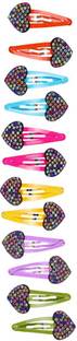 Abhi Glossy Heart Design With Stone Studded -12 Pcs Tic Tac Clip