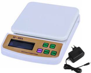 Manogyam Digital 10kg x 1g Kitchen Scale Balance Multi-purpose weight measuring machine with Adapter(CHARGER) Weighing Scale
