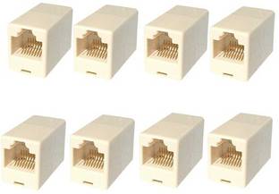 CAPSLOCK RJ45 8P8C CAT5, CAT5E, CAT6 Female to Female (LAN) Network Cable Coupler/Adapter/Connector,8 Pcs LAN CABLE CONNECTOR Wire Connector