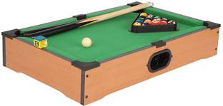 IRIS Mini Tabletop Pool Set- Billiards Game Includes Game Balls, Sticks, Chalk and Triangle-Portable and Fun for The Whole Family 51 cm (L) x 31 cm (W) x 9.5 cm (H) Party & Fun Board Game