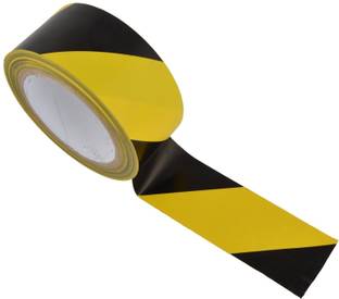 True-Ally Yellow / black Zebra Floor Marking Tape 2 inch / 48mm x 25 mtr Adhesive
