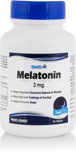 HealthVit Melatonin 3mg Regulates For Sleep Cycle 60 Tablets
