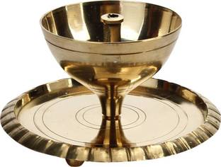 THEGLOBALMART TGM Akhand Diya Metal Home Temple