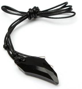 Sansar India Wolf Tooth Crystal Crystal Necklace