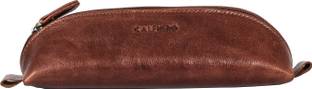 Calfnero Calfnero Genuine Leather Pen Case Solid Art Artificial Leather Pencil Box