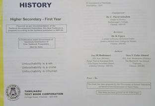 Tamilnadu History - Class Xi (Photocopy)