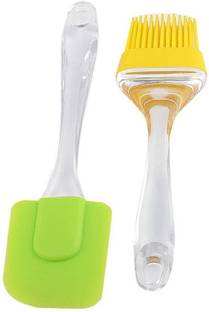 Atabz 2pcs Silicon Brush and Spatula Kitchen Tool Set