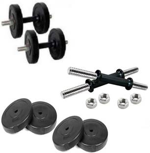 AP SALES | dumbells 6kg,set | 1kg x 4 Plates | 13.5-inches 2-Pcs Rods with 4 Metal Locks | 6kg Dumbbell Kit Kit