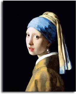 PIXELARTZ Canvas Painting - Girl with a Pearl Earring - Johannes Vermeer - Without Frame Digital Reprint 12 inch x 11 inch Painting