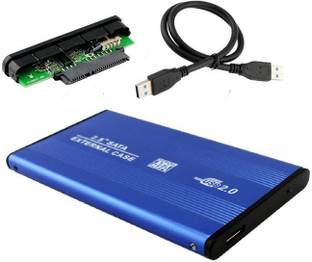 AlexVyan Blue 1 Pcs New External portable Sata Casing Hard Disk case Usb 2.0 2.5 inch External Hard Drive enclosure Suitable for Laptop Hard Disk 2.5 inch Shock Resistant Hard Disk Enclosure