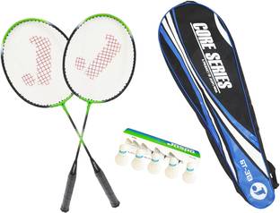 Jaspo Core-JS-400( 2Badminton Rackets; 5 feather Shuttlecock:1 Badminton Carry Bag) Badminton Kit