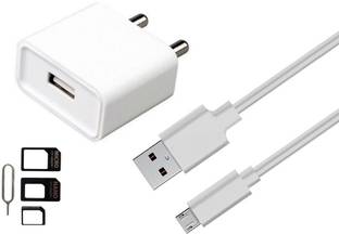 StuffHoods Wall Charger Accessory Combo for Coolpad Note 5, Coolpad Mega 3, Coolpad Mega 2.5D, Coolpad Note 5 Lite, Coolpad Note 3S, Coolpad Max, Coolpad Dazen X7 Charger Original Adapter Like Mobile Charger | Power Adapter | Wall Charger | Fast Charger | Android Smartphone Charger | Battery Charger | Hi Speed Travel Charger With 1 Meter Micro USB Cable Charging Cable Data Cable And SIM Adapter