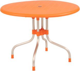 Supreme Cherry Dining Table, Orange (4 Seater)  Plastic Outdoor Table