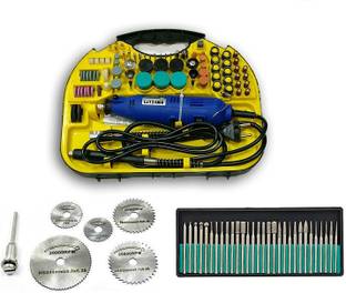 Tools Centre Unbelievable Multi Tool Die Grinder Rotary Tool Kit & Diy Crafts Works Accessory Kit With Diamond Coated Burr Set & 6Pcs Hss Circular Saw Blade Rotary Tool