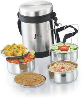 JVL box, Model Name-Hot Tiffin Carrier lunch box with 3 container, 3 Containers Lunch Box