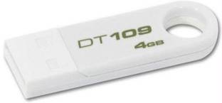 KINGSTON 4GB DT 109 Pendrive 4 GB Pen Drive Compatible with Desktop Computer, Television, Laptop USB 2.0 Plastic Case