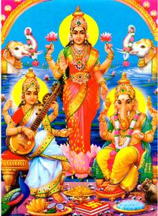 AH Decals 40 cm Religious God Ganesha Self Adhesive Sticker