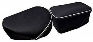 P A ROYALBLACK01 Split Bike Seat Cover For Royal Enfield Universal For Bike