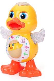 The Viyu Creation Dancing Duck Toy with Real Dancing Action & Music Flashing Lights, Multi Color