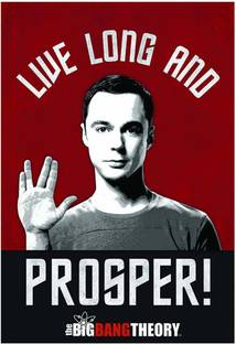 WB Official Licensed Big Bang Theory Sheldon Cooper Star Trek Live Long And Prosper Poster A4 Paper Print