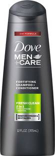DOVE Men+Care Fresh & Clean Fortifying 2-in-1 Shampoo and Conditioner 355ml
