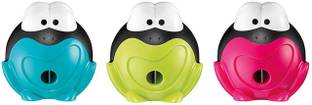 Maped Croc Croc Frog-Shaped Pencil Sharpener: The Eyes Pop Open Once The Pencil is Properly Sharpened - 3 Pieces - Multi Colors - 017710 Single Sharpener