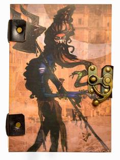 CRAFT CLUB God Shiva Printed Diary With 100% Handmade Recycled Cotton Paper A5 Diary Unruled 144 Pages