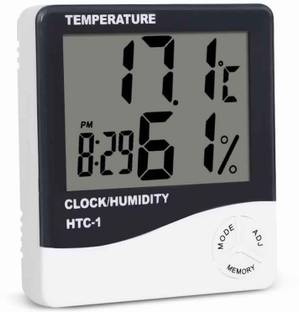 DIVYE Indoor Room LCD Electronic Temperature Humidity Meter Digital Thermometer Hygrometer Weather Station Alarm Clock All-in-One Digital Moisture Measurer