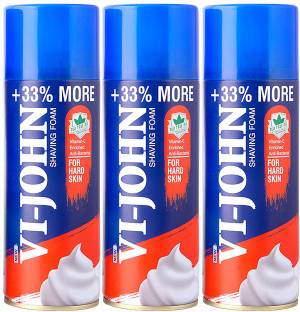 VI-JOHN VIJOHN Shaving Foam 400GM Hard Skin (Pack of 3)