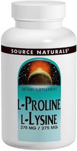Source Naturals Source Naturals, L-Proline L-Lysine, 275 mg / 275 mg, 120 Tablets