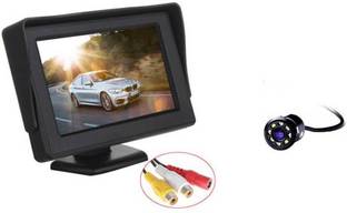 AutoBizarre Combo of 4.3 inch Standing Dashboard Screen with 8 LED Reverse Parking Camera Black LCD