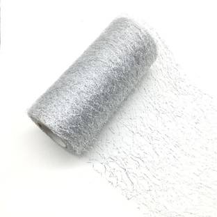 P s retail White Silver Tissue Tulle Roll