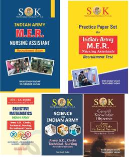 Complete Kit Of 5 Books For Indian Army MER Nursing Assistant Exam English Medium
