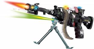 ToyGalaxy 22 inch Rapid Fire Machine Combat 3 Gun with Lights and Sound Guns & Darts
