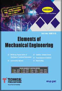 DECODE-Elements of Mechanical Engineering (SEM-I/II COMMON/OBE&CBCS COURSE-2018)