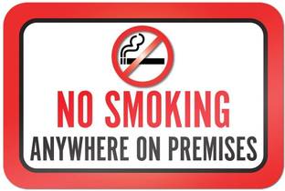 Color World Express No Smoking Anywhere in premises Emergency Sign