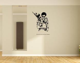 PEACOCKRIDE 254 cm Pawan Kalayan-Gabbar Singh Self Adhesive Sticker