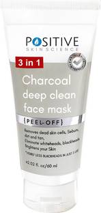 Positive 3 in 1 Activated Charcoal (deep clean) Peel off mask | Remove blackheads, whiteheads, Dirt.