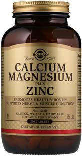 Solgar Solgar, Calcium Magnesium Plus Zinc, 250 Tablets