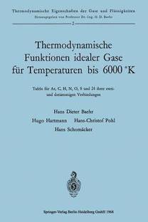 Thermodynamische Funktionen idealer Gase fuer Temperaturen bis 6000 degreesK