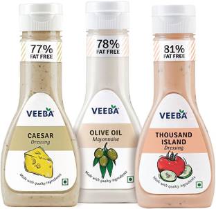 VEEBA VEEBA CAESAR DRESSING, 300G WITH OLIVE OIL MAYONNAISE, 300G AND THOUSAND ISLAND DRESSING, 300G