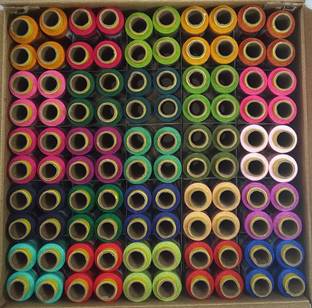 jay shubham threads 100 tubes (25 shades each 4 in no) Set-2 Thread