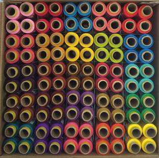 jay shubham threads 100 tubes (25 shades each 4 in no) Set-1 Thread