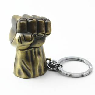 Prime Traders Hulk Fist Metal Golden Locking Key Chain