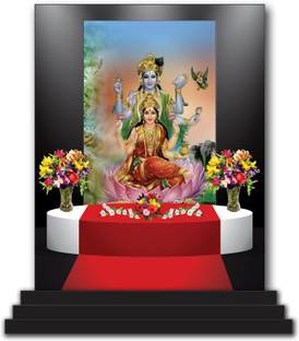 Vprint Laxmi Maa Car Dashboard idols Figurine Showpiece Decorative Showpiece  -  12 cm