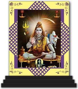 Vprint Shiv Ji Car Dashboard idols Figurine Showpiece Decorative Showpiece  -  12 cm