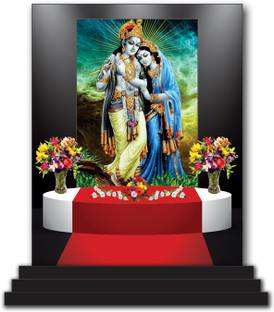 Vprint Radha Krishna Car Dashboard idols Figurine Showpiece Decorative Showpiece  -  12 cm
