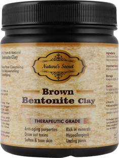 Nature's Secret Brown Bentonite Clay Powder Organic. Use for Clay Mask Detox Etc. Healing Detoxifying Useful on Oily Skin. Cosmetic-grade. (453 gm / 16 oz / 1 lb) (Brown)