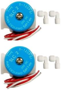 Divinext 2pc 24v 1/4” QC RO SV Thread Type Jaco Jako Elbow Pipe Fitting Solenoid Valve 24V (SLC 2 SLX) Solinoid Valve (SV) Blue RO SV Solenoid Valve 24v Slx Slc2 Solenoid Valve (SV) 24 Volt DC Electric Solenoid Valve Water Air Inlet Flow Switch for all kinds of RO UV UF Mineral Water Purifiers Filters Service Replacement SV Automatic Control Valves