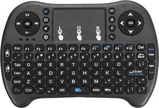 Ecandy Wireles mini Keyboard touchpad Airmouse for PC/LAPTOP/COMPUTER /Gaming , Smart TV/LCD/LED/OLED Wireless Multi-device Keyboard (Black) Bluetooth, Wireless Handheld Multi-device Keyboard Compatible with Desktop, Laptop, Mac
